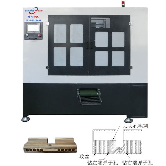 點擊查看詳細信息<br>標題： JZ-4.6自動鎖殼鉆彈子孔去毛刺攻絲機 閱讀次數(shù)：584